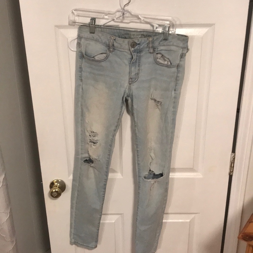 American eagle ripped jeggings